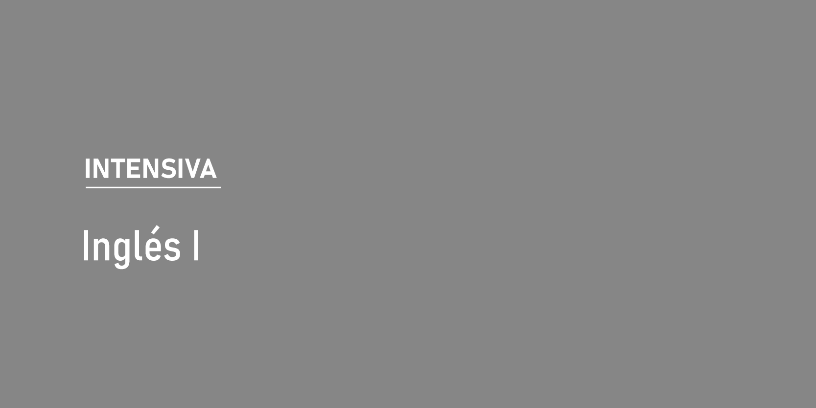 Inglés I