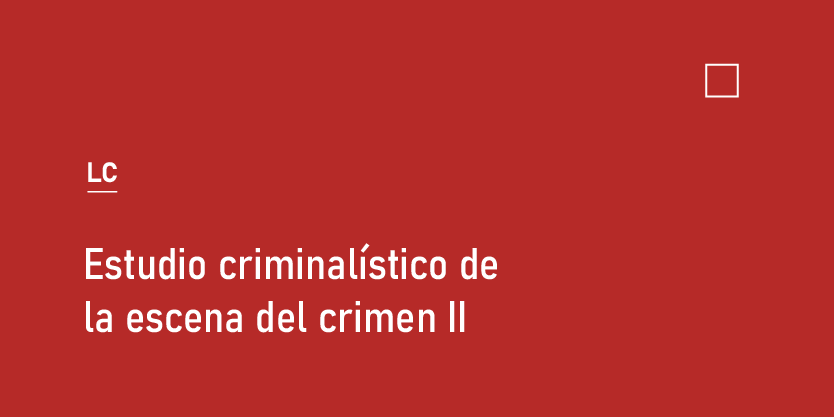 Estudio criminalístico de la escena del crimen II